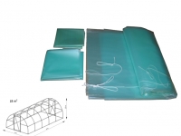 Folia na tunel A6  6,0  x 3,0 x 1,9 m 4-UV z wgrzanymi sznurkami