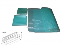 Folia na tunel B6  6,0  x 2,2 x 1,9 m 4-UV z wgrzanymi sznurkami